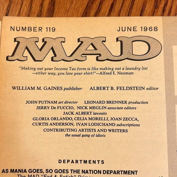 MAD Magazine June ‘68 No 119 Balmy & Clod (Bonnie & Clyde) Cover Dunaway/Beatty - Picture 6 of 15
